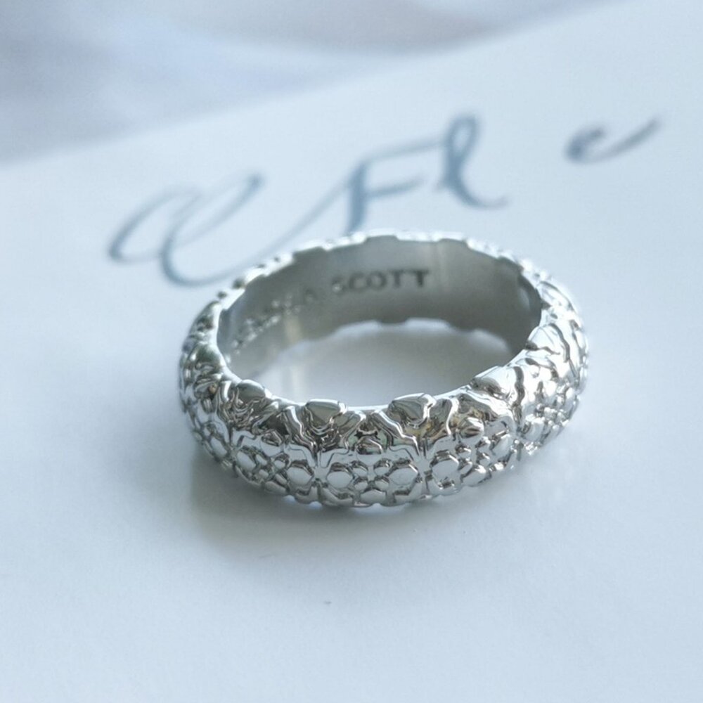 Kendra Scott Harper Silver Band Ring Size 7 Size 7